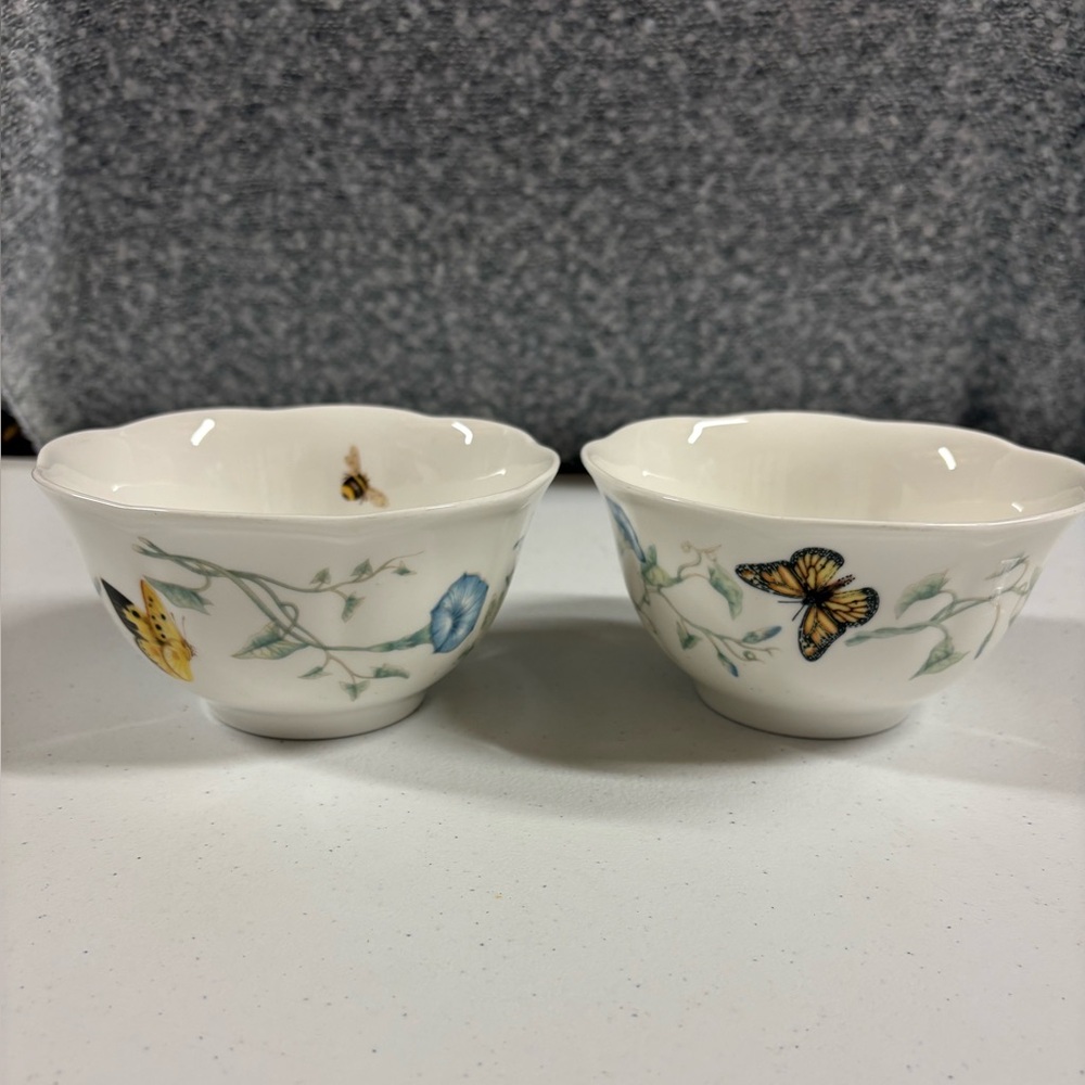 Lenox Butterfly  Meadow Garden Porcelain Bowls - Set of 2